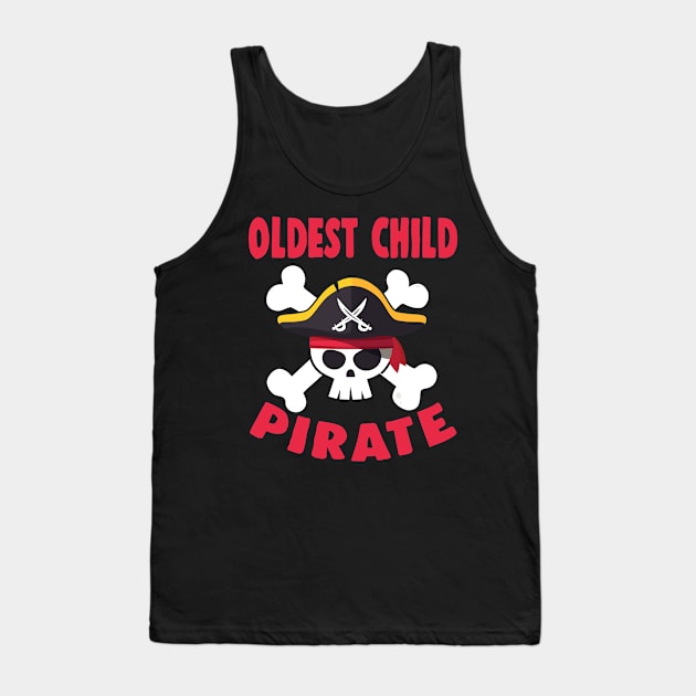 Pirate Oldest Jolly Roger Funny Skull For Family Matching Tank Top by Blink_Imprints10